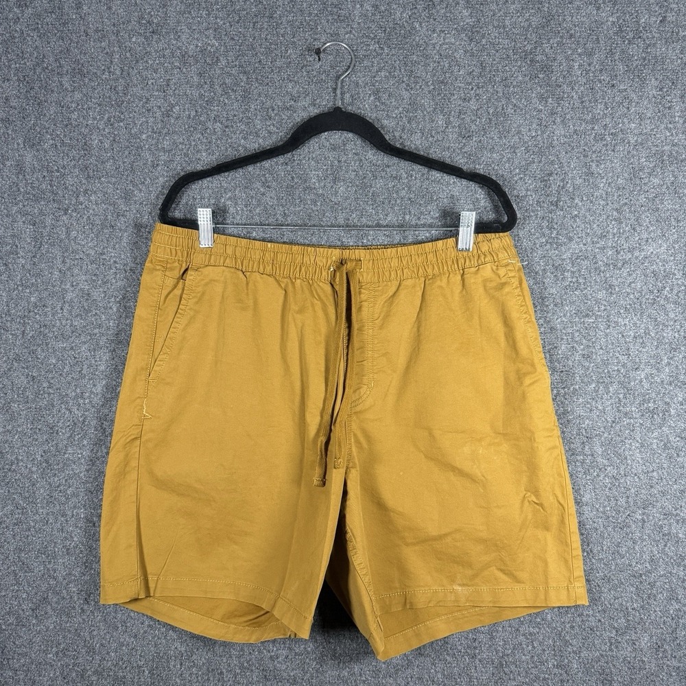 VANS Range Elastic Relaxed Fit Drawstring Shorts Brown Khaki Mens Size Large